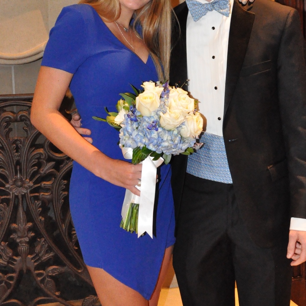 Blue mini dress